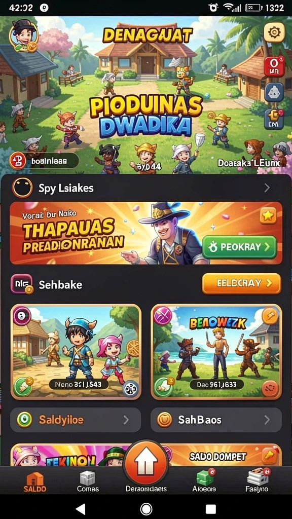 Karakter unik yang dapat dipilih sesuai gaya bermain.