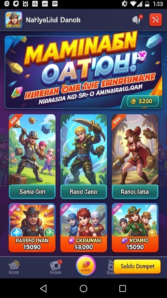 Pertarungan epik melawan monster besar.