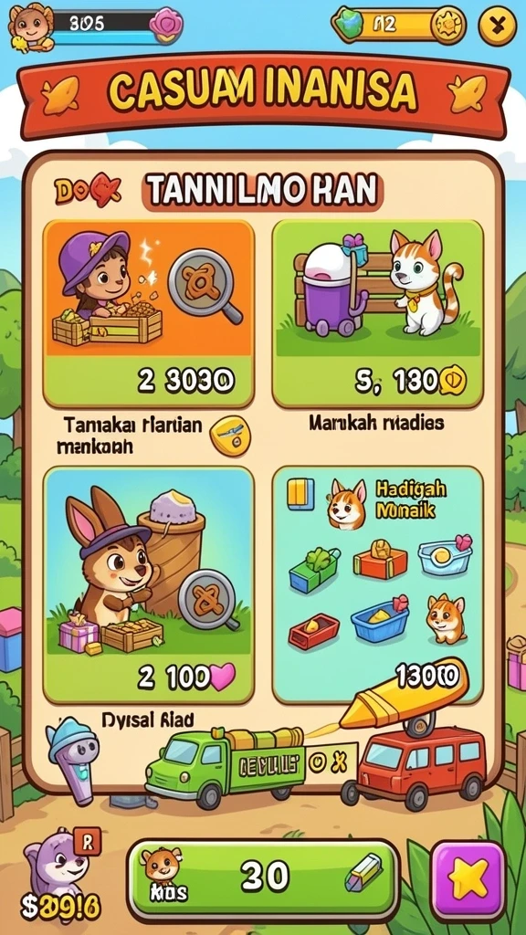 Beragam tema permainan yang memukau.