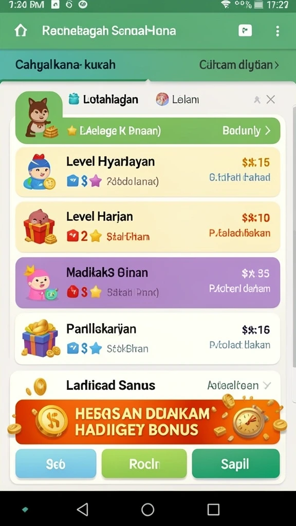 Sistem penghargaan yang memotivasi pemain untuk berusaha.