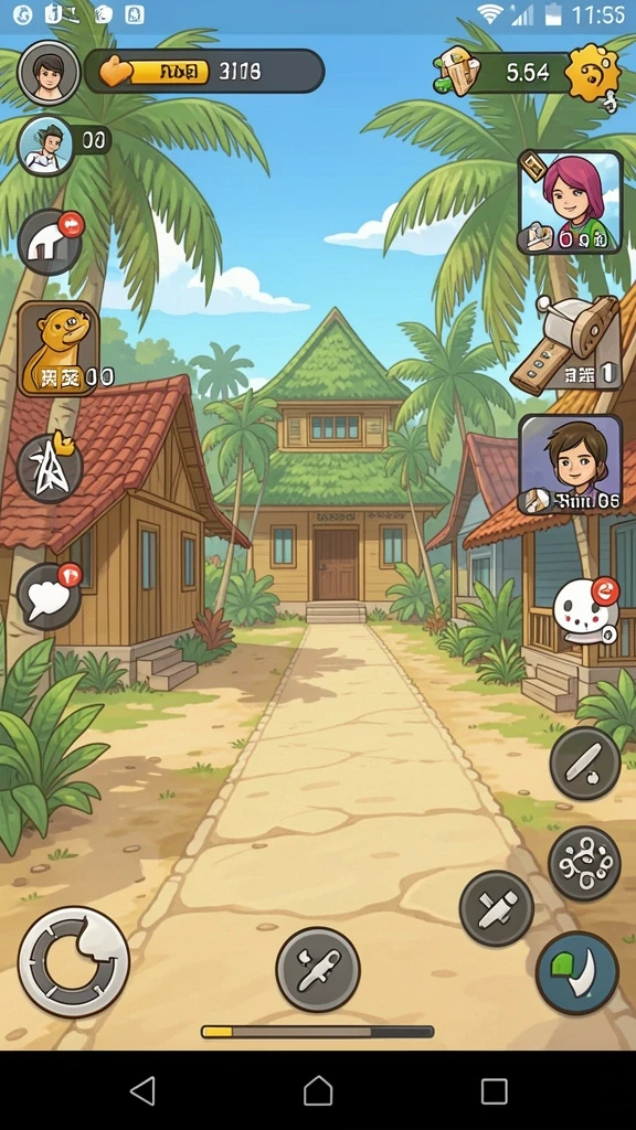 Tangkapan layar memperlihatkan interaksi sosial antar pemain dalam game.