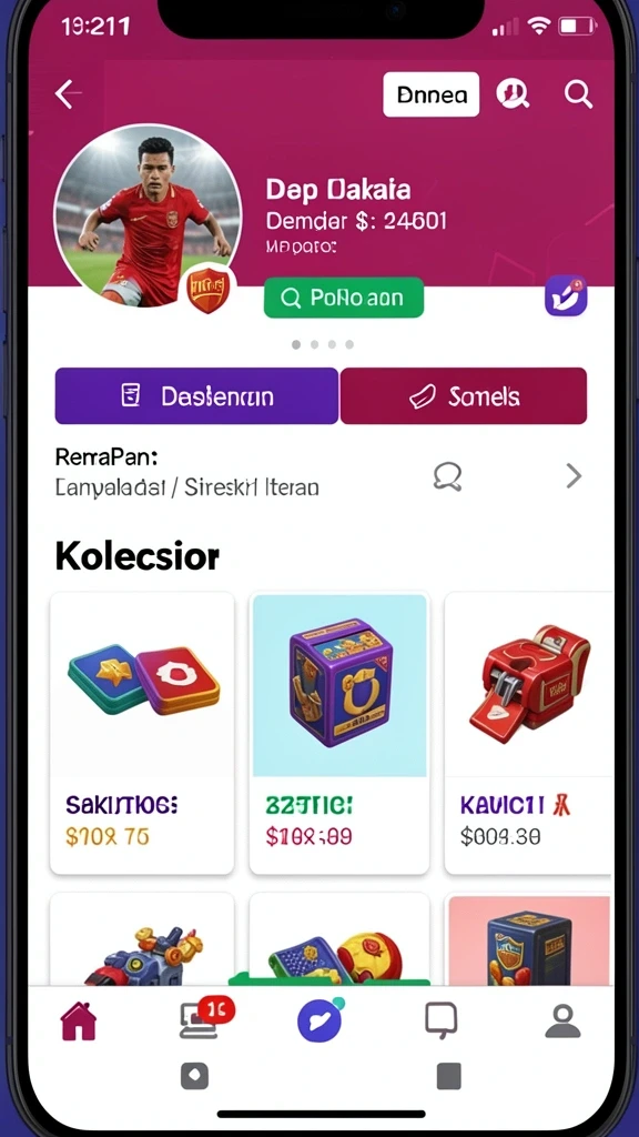 Beragam karakter dan item yang dapat dikumpulkan.