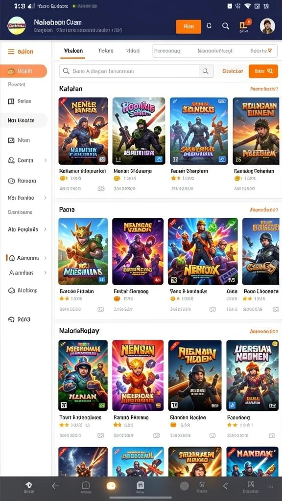 Screenshot menunjukkan grafik yang memukau dari RAJAWALI55.