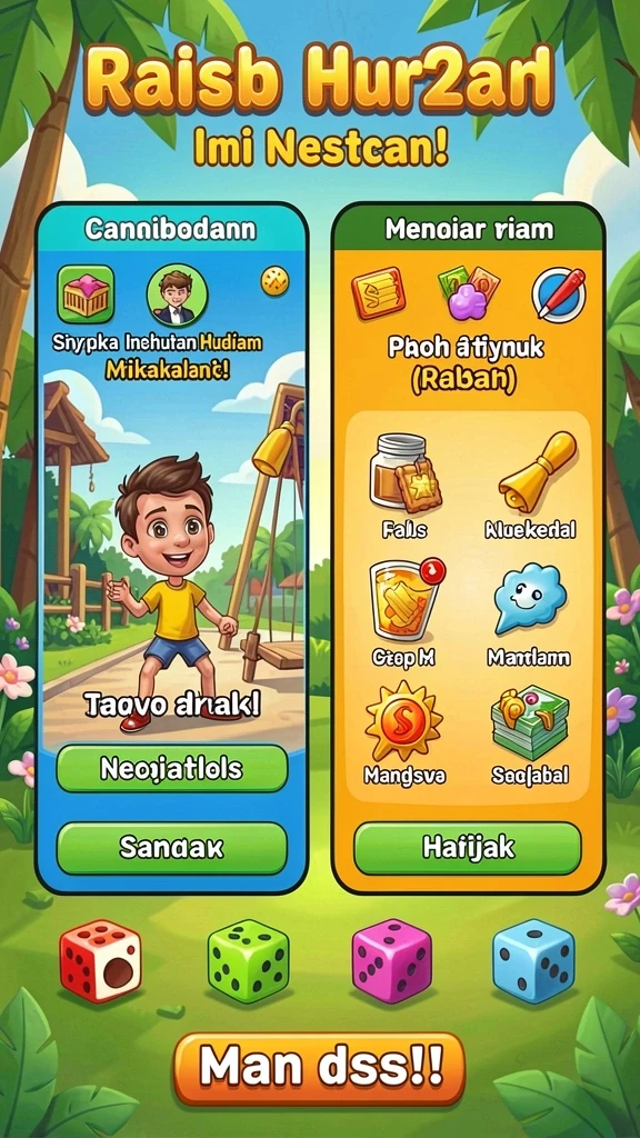 Tampilan awal permainan yang menarik dan ramah pengguna.