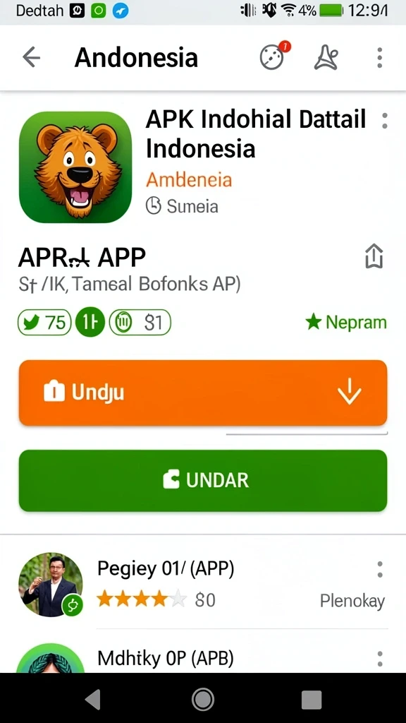 Screenshot menunjukkan karakter yang unik dan menarik.